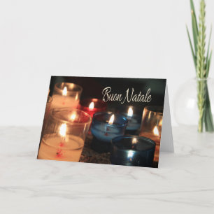Buon Natale Burning Candles christmas Helgkort
