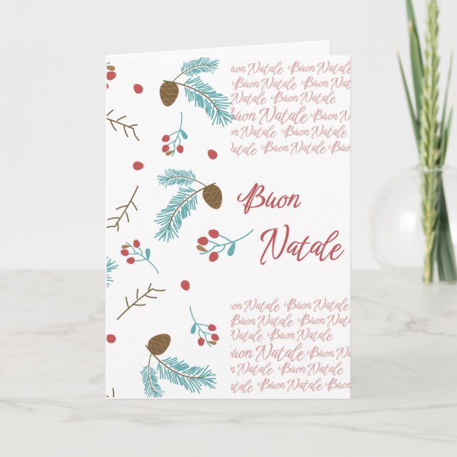 Buon natale christmas card kort (Framsida)