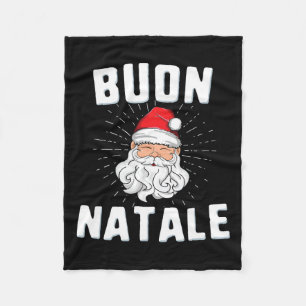 Buon natale christmasitaly italian Santa babbo Fleecefilt