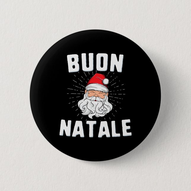 Buon natale christmasitaly italian Santa babbo Knapp (Framsida)