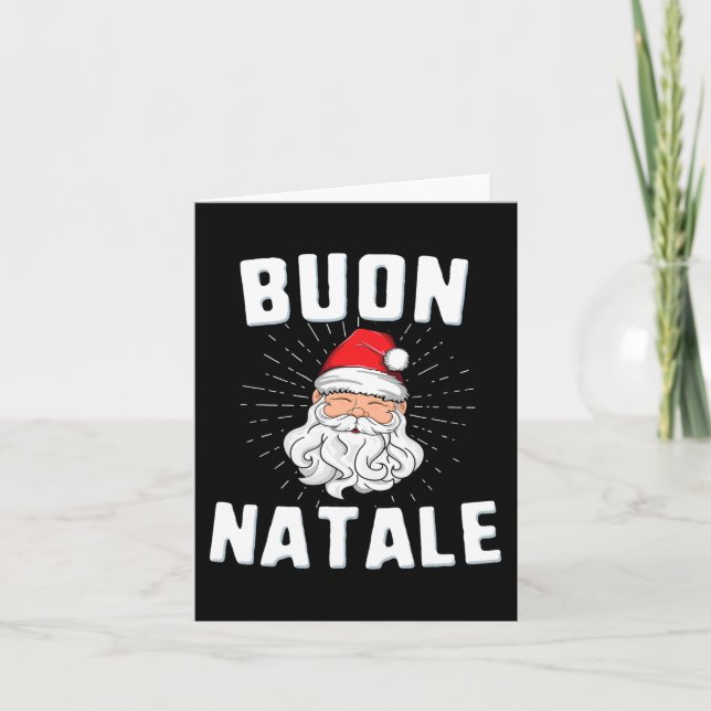 Buon natale christmasitaly italian Santa babbo Kort (Framsida)