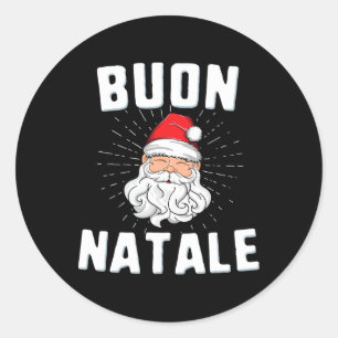 Buon natale christmasitaly italian Santa babbo Runt Klistermärke