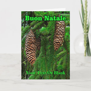 Buon Natale - Cones och Nål Helgkort