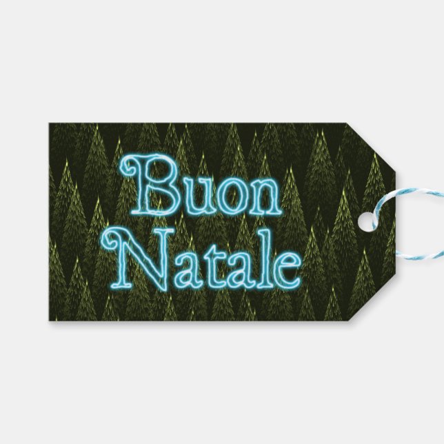 Buon Natale - Conifers Presentetikett (Framsidan (Horisontell))
