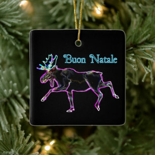 Buon Natale - Electric Moose Julgransprydnad Keramik