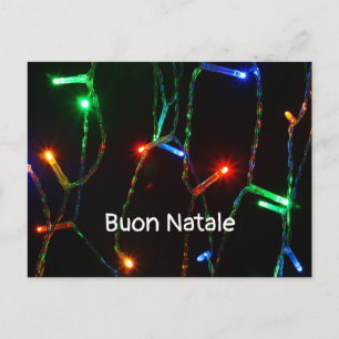"Buon Natale", färgad jul ljus Vykort