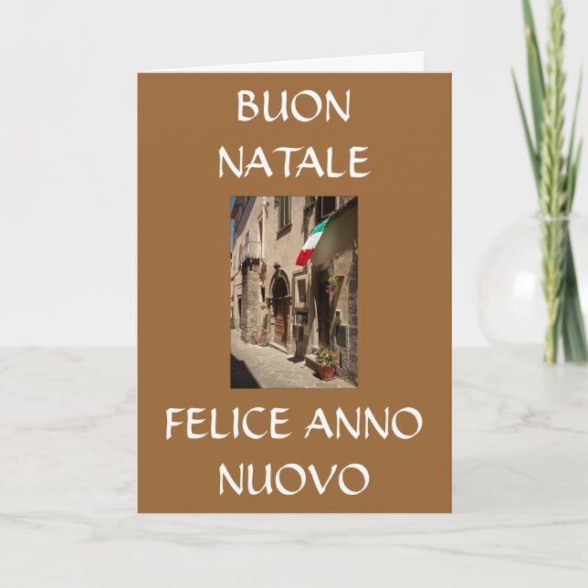 BUON NATALE, FELICE ANNO NUOVO HELGKORT (Framsida)