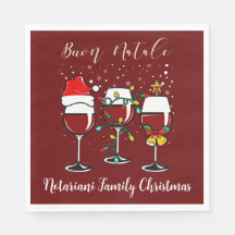 Buon Natale Festive Vin Glass italiensk jul