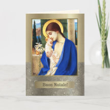 Buon Natale. Finkonst julkort på italienska