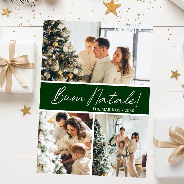 Buon Natale-fotocollage Julkort (Skapare uppladdad)