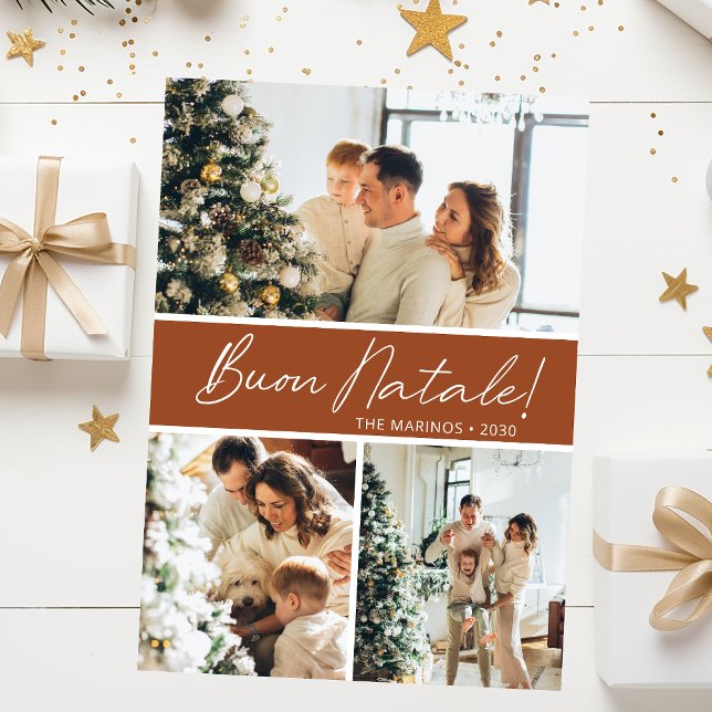 Buon Natale-fotocollage Julkort (Skapare uppladdad)