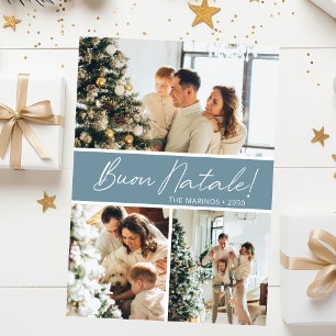Buon Natale-fotocollage Julkort