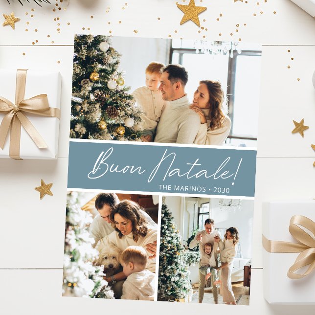 Buon Natale-fotocollage Julkort (Skapare uppladdad)