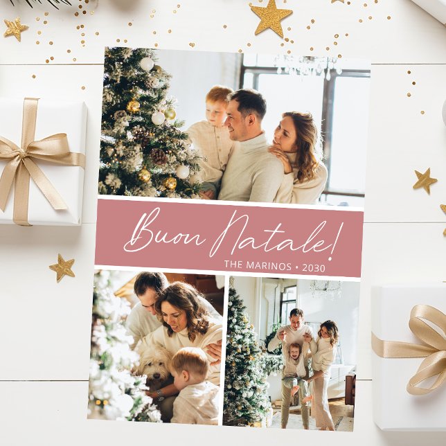 Buon Natale-fotocollage Julkort (Skapare uppladdad)