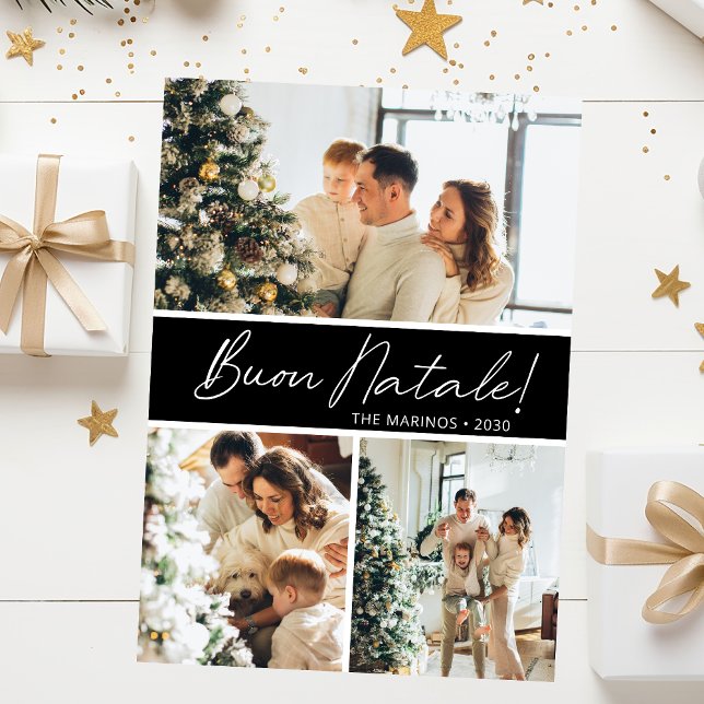 Buon Natale-fotocollage Julkort (Skapare uppladdad)