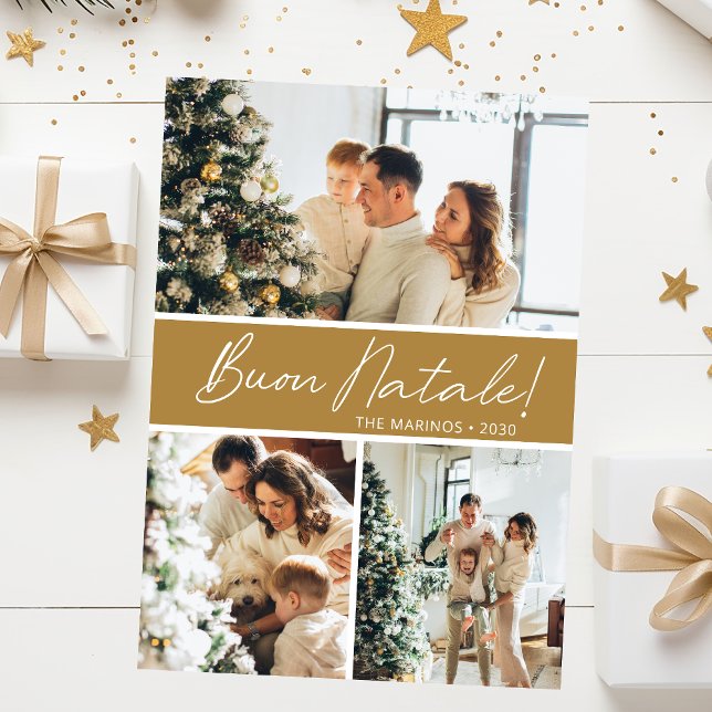 Buon Natale-fotocollage Julkort (Skapare uppladdad)