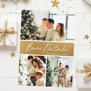 Buon Natale-fotocollage Julkort