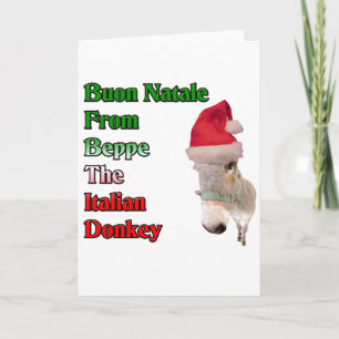 Buon Natale från Beppe den italienska Donkey Helgkort