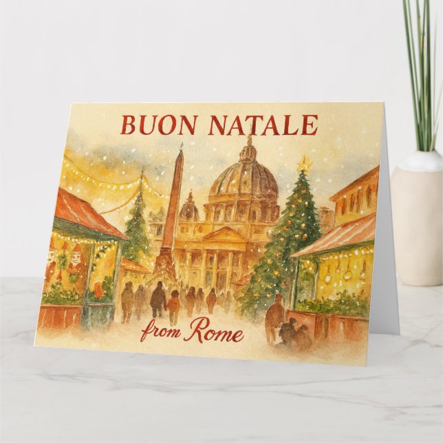 Buon Natale from Rome Christmas Kort (Framsida)