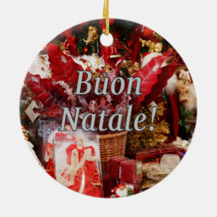 Buon Natale! God jul i italiensk wf Julgransprydnad Keramik
