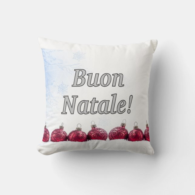 Buon Natale! God jul i italiensk wf Kudde (Framsida)