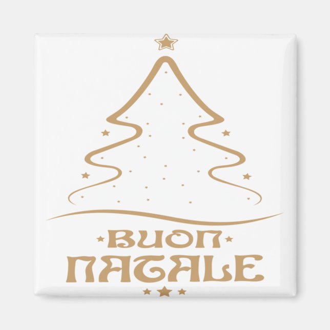 Buon natale god jul italian italien helgdag magnet (Framsidan)