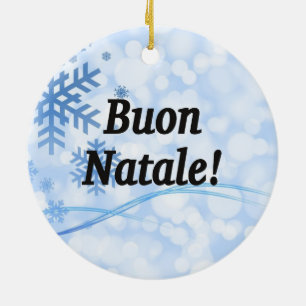 Buon Natale! God jul på italienska bf Julgransprydnad Keramik