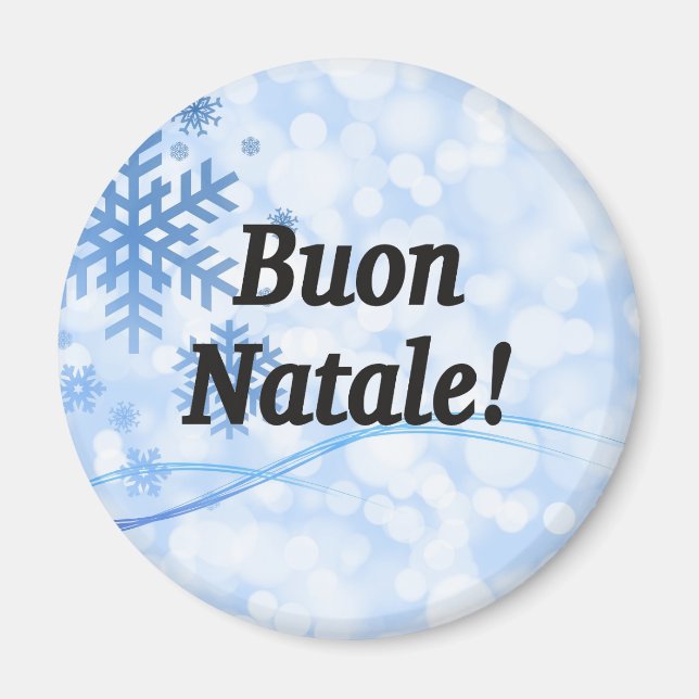 Buon Natale! God jul på italienska bf Magnet (Framsidan)