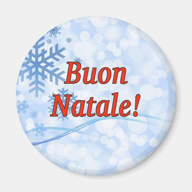 Buon Natale! God jul på italienska rf Magnet (Framsidan)