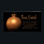 Buon Natale Golden-ornament Fraktsedel<br><div class="desc">Lägg till en speciell detalj i helgdag! Det finns många olika kort tillgängliga,  så plocka den utformning och formulering du vill ha. Bläddra i butiken eller sök efter "portosabbianatalelabel".</div>