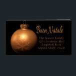 Buon Natale Golden-ornament Fraktsedel<br><div class="desc">Lägg till en speciell detalj i helgdag! Det finns många olika kort tillgängliga,  så plocka den utformning och formulering du vill ha. Bläddra i butiken eller sök efter "portosabbianatalelabel".</div>
