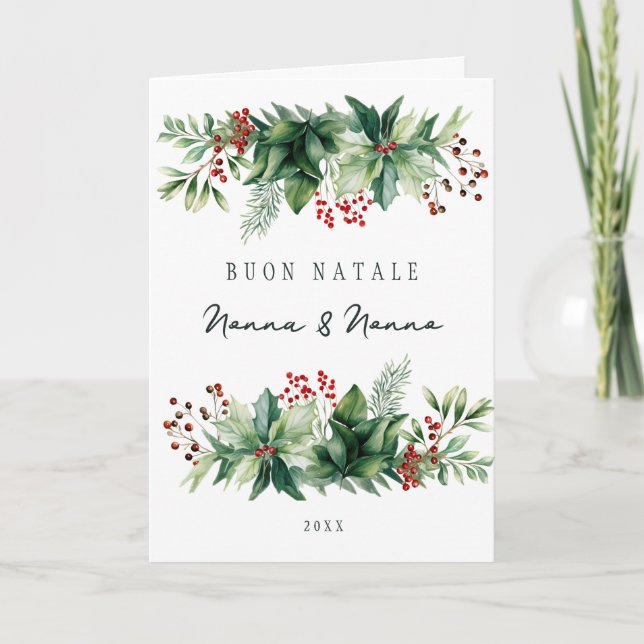 Buon Natale Helgdag Kort (Framsida)