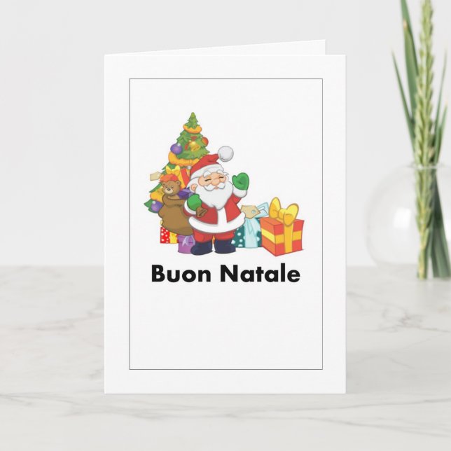 Buon Natale i italienskt helgdagkort Kort (Framsida)