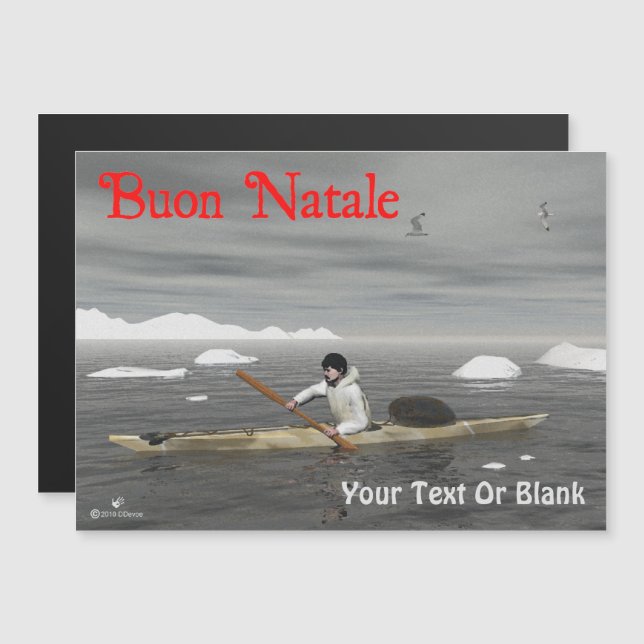 Buon Natale - Inuit Kayak (Fram/baksida)