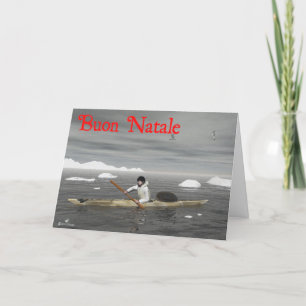 Buon Natale - Inuitkajak Helgkort