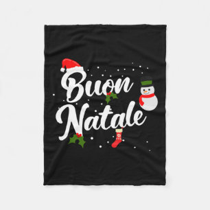 Buon natale italian christmas fleecefilt