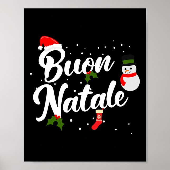 Buon natale italian christmas poster (Framsidan)