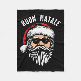 Buon natale italian jultomten babbo lustig christ fleecefilt