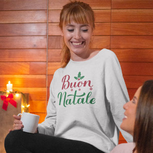 Buon Natale Italiana God jul Holly T Shirt