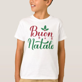 Buon Natale Italiana God jul Holly T Shirt