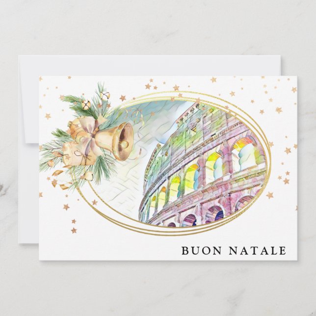 *~* BUON NATALE Italien AP20-Julfestens foto Inbjudningar (Framsida)