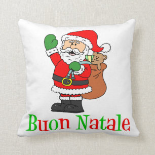Buon Natale italiensk jul Santa Kudde