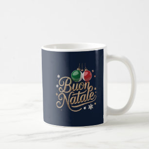 Buon Natale Italiensk Julmugg i Guld Kaffemugg