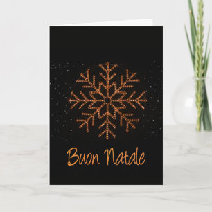 Buon Natale Italienska Crystal Ljus Helgkort