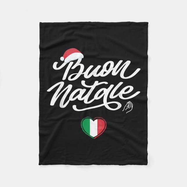Buon Natale Italienska familjjulen, Italien Pride Fleecefilt (Framsidan)