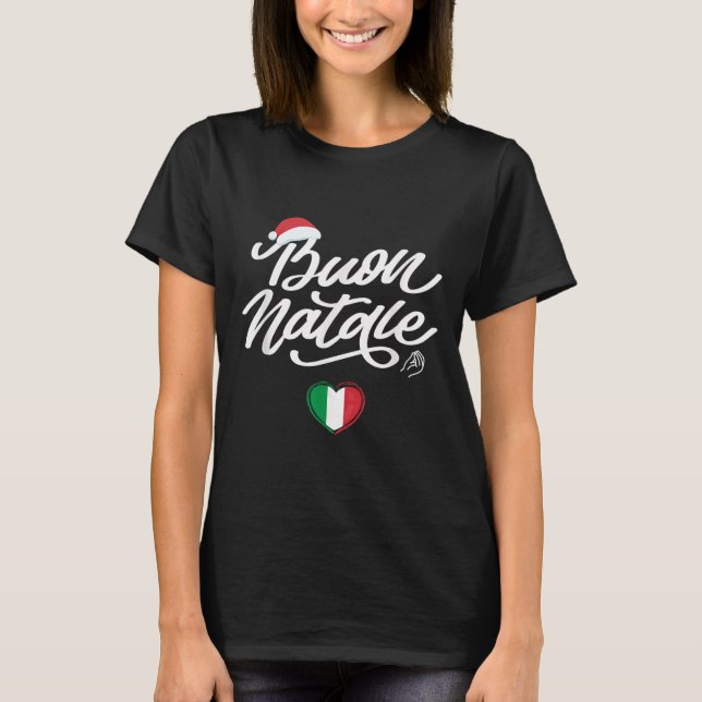 Buon Natale Italienska familjjulen, Italien Pride T Shirt (Framsida)