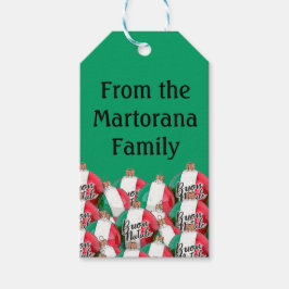 Buon Natale Italienska Flagga Ornaments Presentetikett