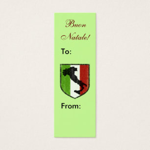Buon Natale! Italienska God jul Gift-Märkre Litet Visitkort