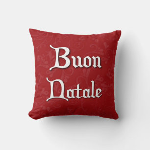 Buon Natale Italienska julpillow Kudde