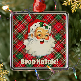 Buon Natale Italienska jultomten Red Play Julgransprydnad Metall